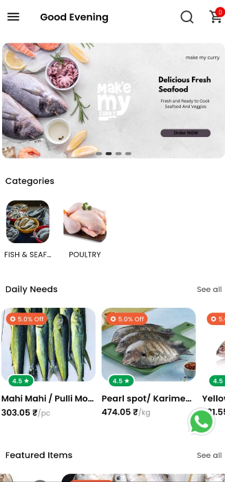 Make My Curry app mockup
